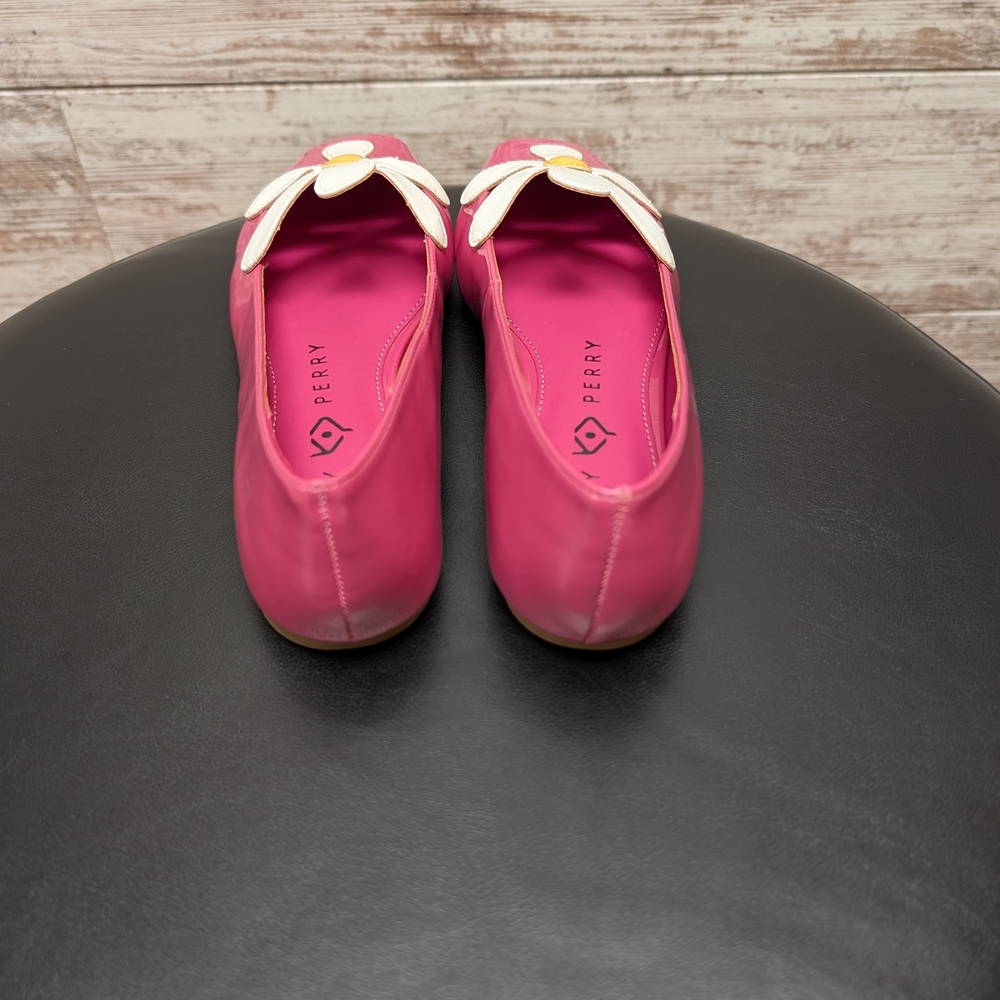 New! Katy Perry Collections Evie Pink Flats with Daisy - Picture 5 of 6
